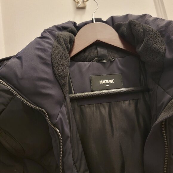 MACKAGE ELITA Ski Jacket - SIZE SMALL (special two-toned shell BLACK/BLUE) - Picture 6 of 16